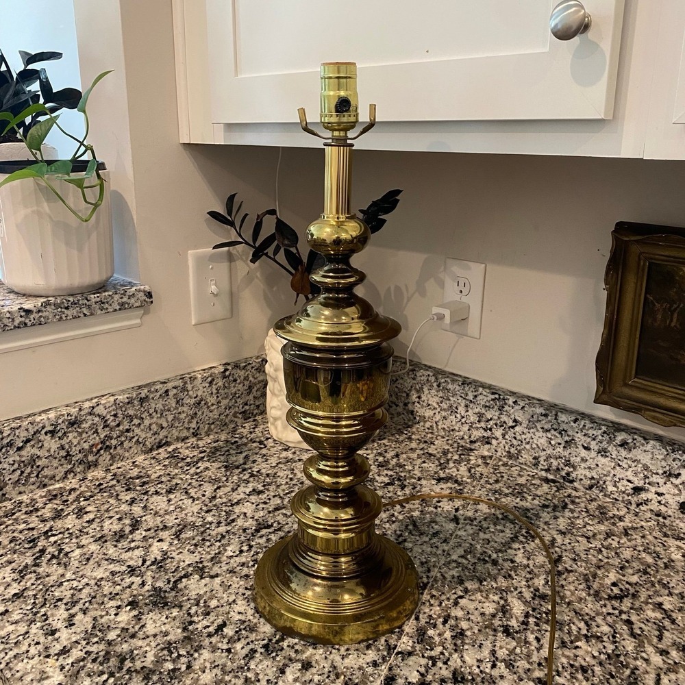 Vintage Westwood Hollywood Regency Solid Brass Table Lamp